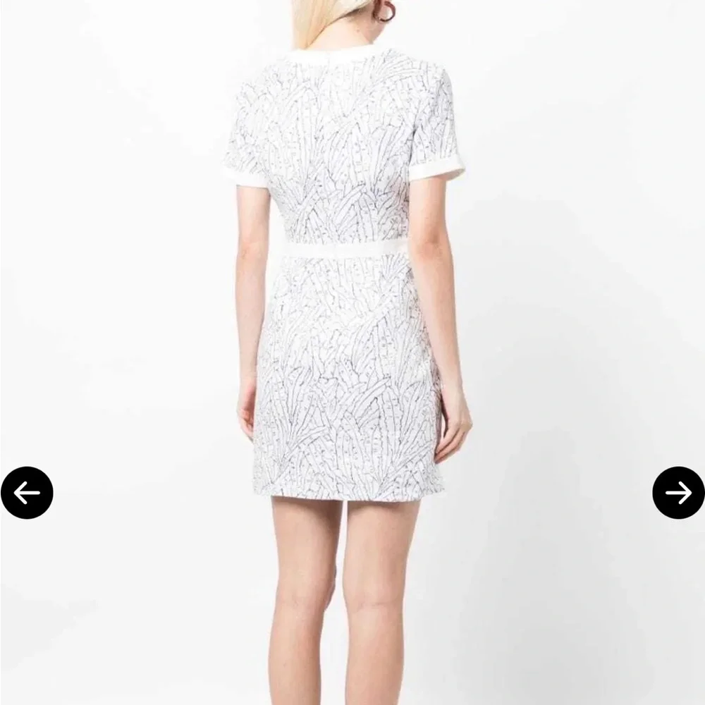 Staud Linen Blue and White Mini Dress | Staud Mini Perla Dress - Picture 2 of 7